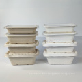 Disposable Bagasse Frozen Food Tray eco-friendly biodegradable food container with clear tops